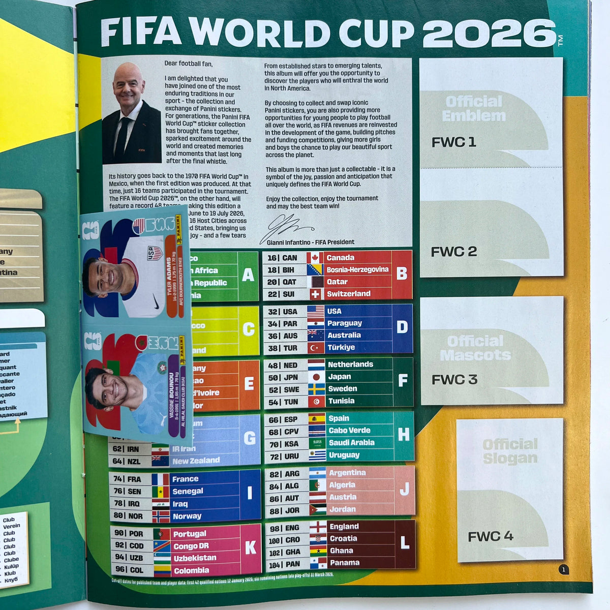 Official Panini 2026 FIFA World Cup Sticker Collection Box