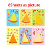 Six sheets of pizza-themed stickers and craft materials for a DIY kit.