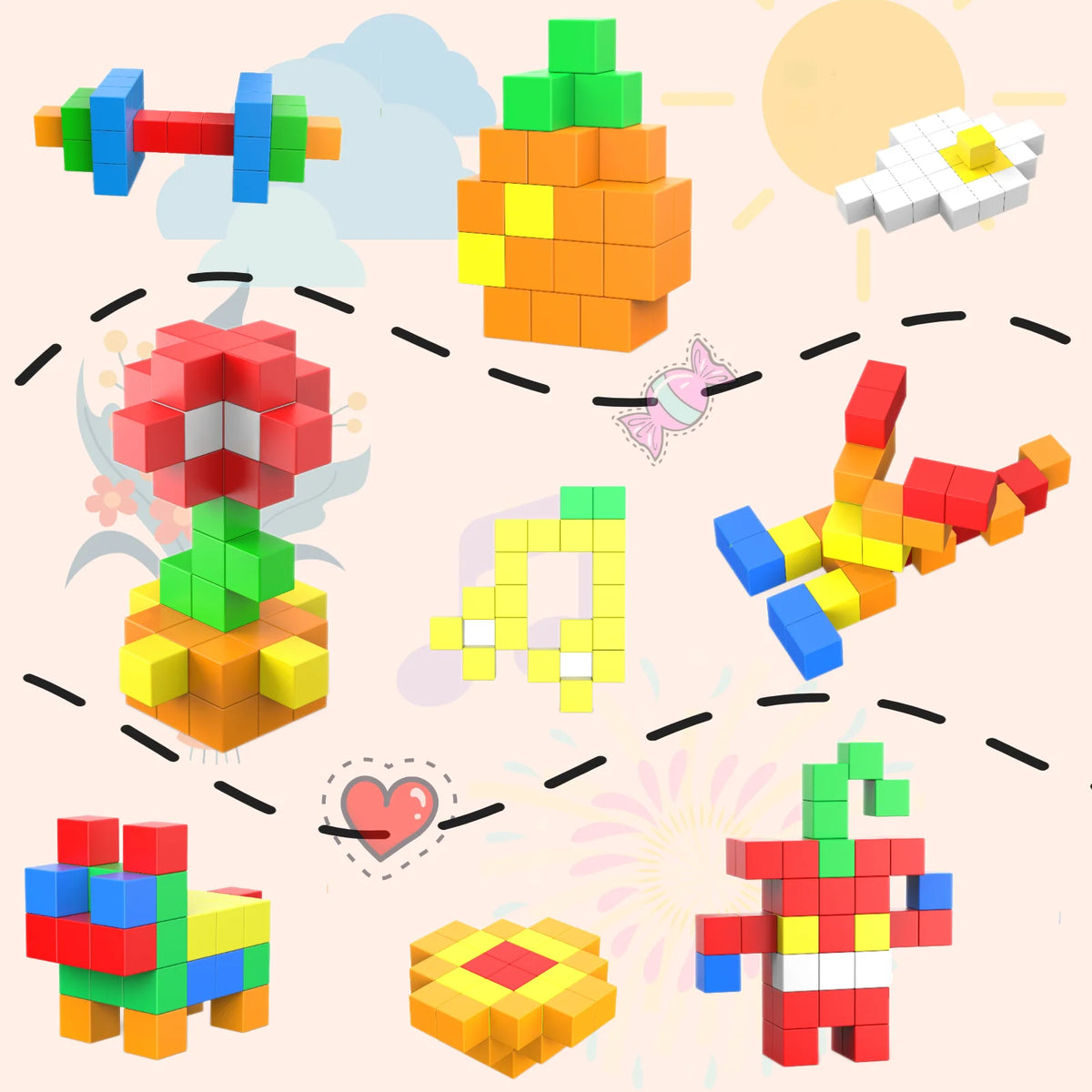 Magnetic Building Blocks Set for Kids – STEM Learning Toy