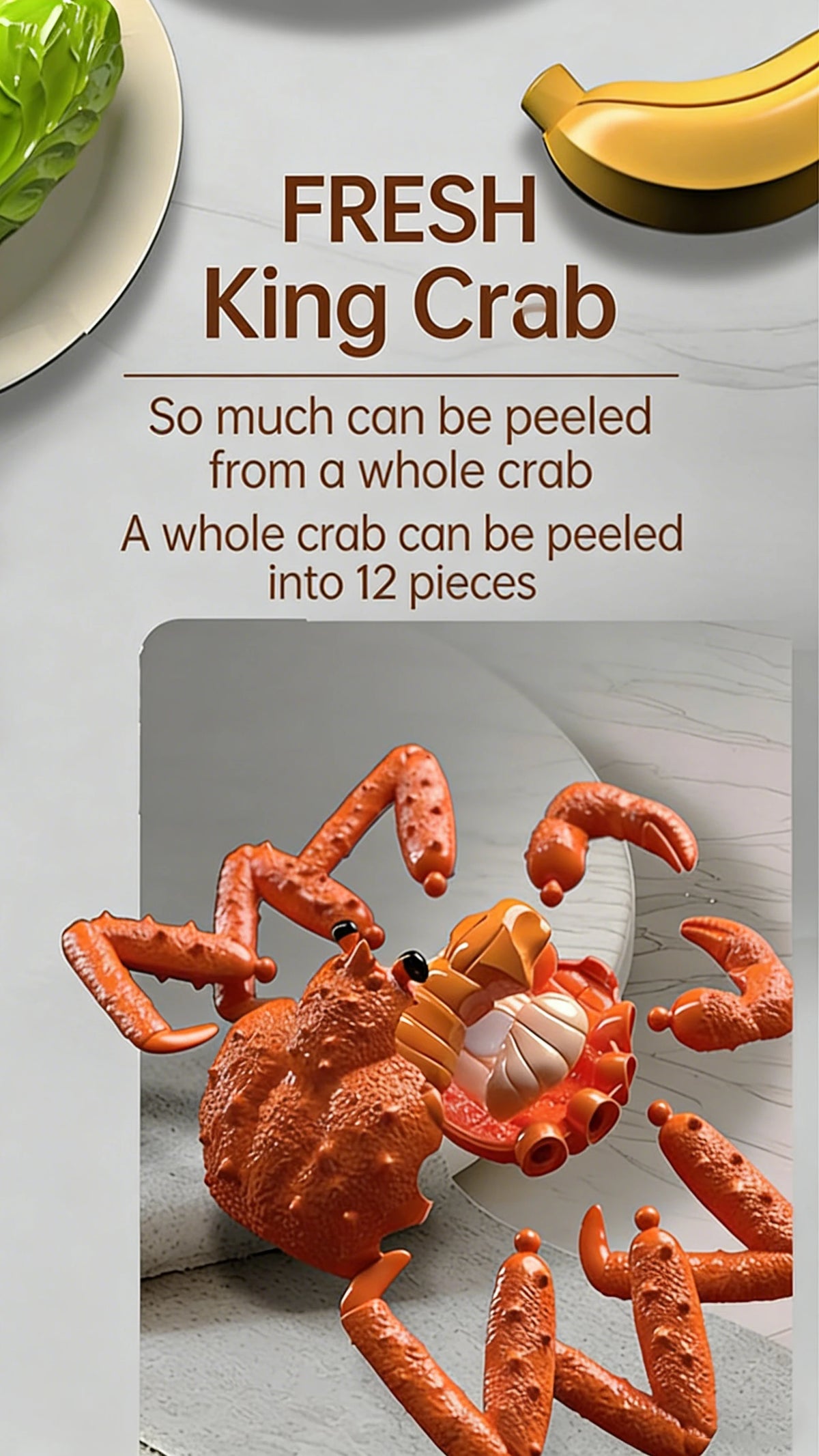 3D DIY Food Play Kit with Lobster, Crab, Fish & More