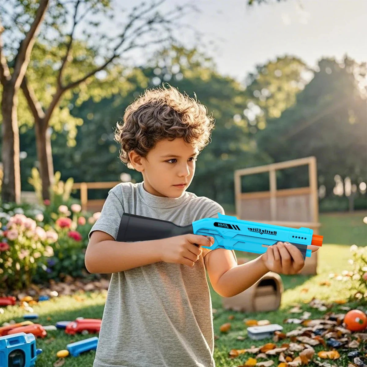 Kids Dual-Handle Foam Dart Blaster – Safe Outdoor Battle Toy
