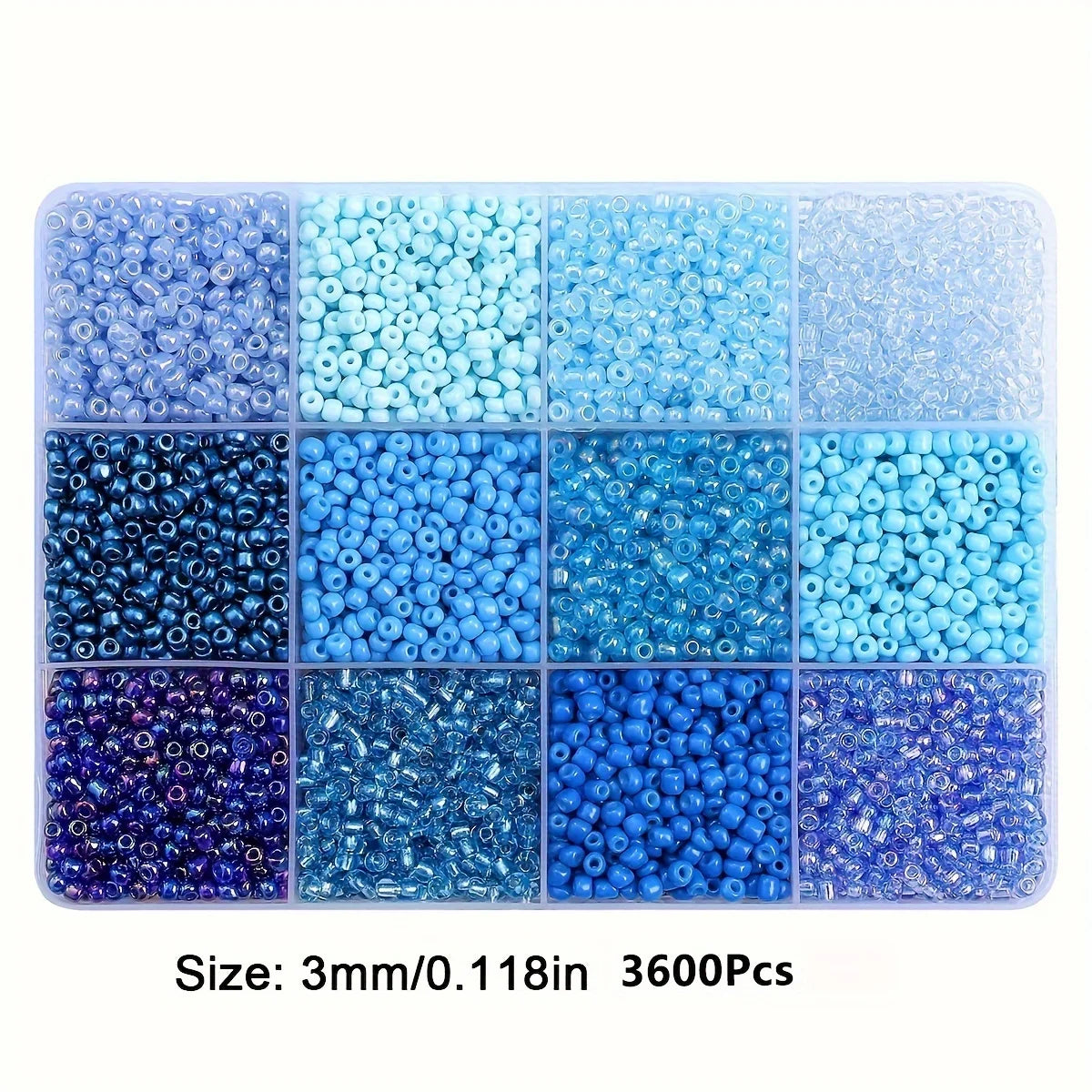 Glass Seed Beads Craft Kit with Organizer Box