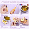 Five steps demonstrating how to use a liquid dye for candle wax and soap making
