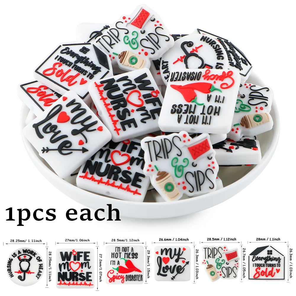 Silicone Charm Beads for DIY Jewelry Making