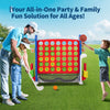 4-in-1 Giant Outdoor Game Set with Basketball Hoop & Ring Toss