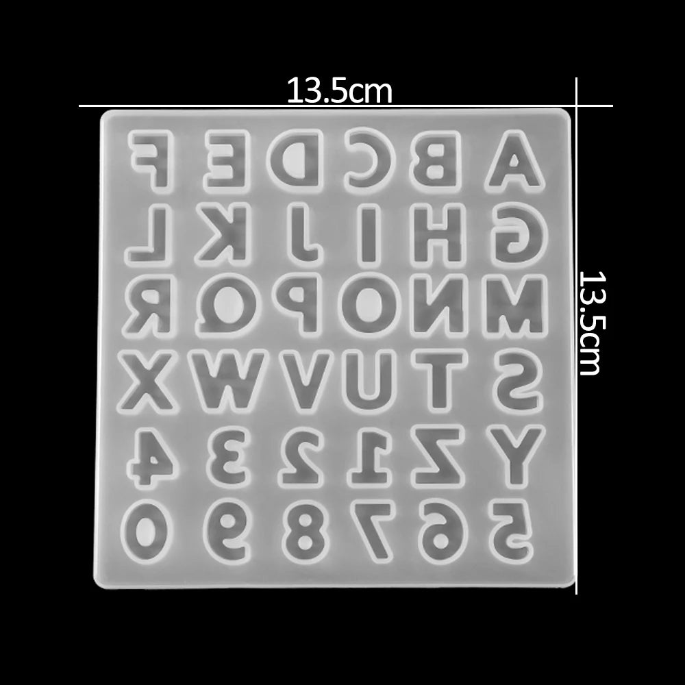 Alphabet & Number Silicone Mold for Epoxy Resin Jewelry Making
