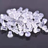 Clear Silicone Earring Backs for Stud Earrings (Pack of 50)