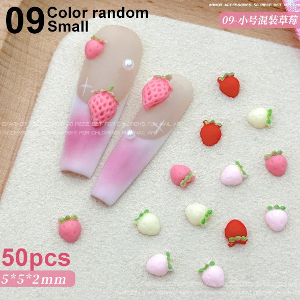 Fruit & Floral Resin Nail Art Decorations