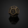 Bronze Metal Polyhedral Dice Set for RPG Games
