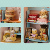 Wooden Dollhouse Kit with Furniture and Lighting