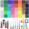 40-Color Resin Jelly Flatback Rhinestones Kit for Crafts & Nail Art