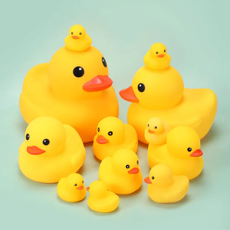 Classic Squeaky Rubber Duck Bath Toy for Babies