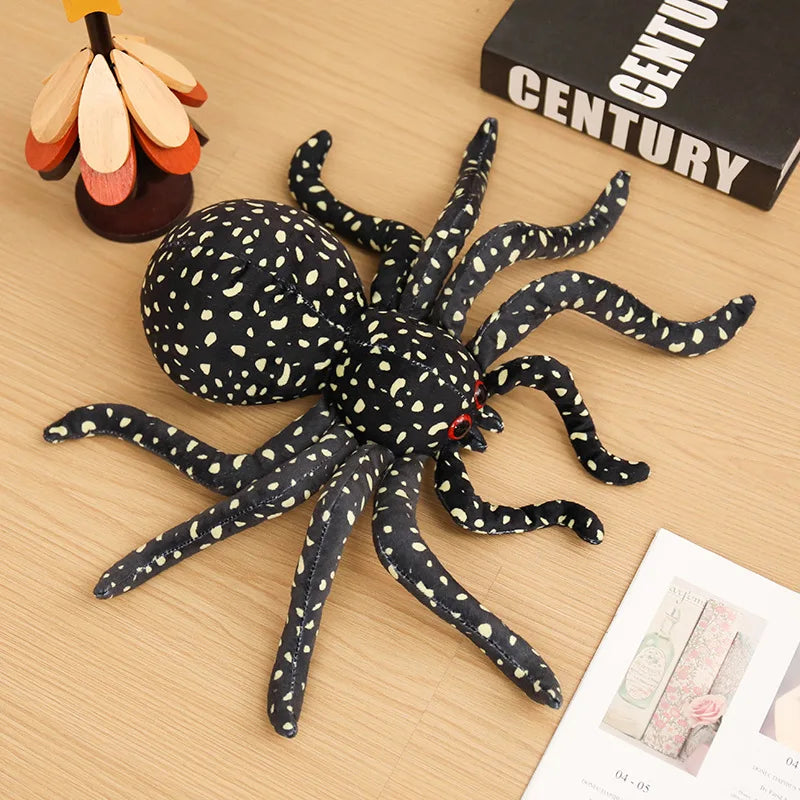 Realistic Tarantula Spider Plush Toy - Soft Cuddly Halloween Stuffed Animal