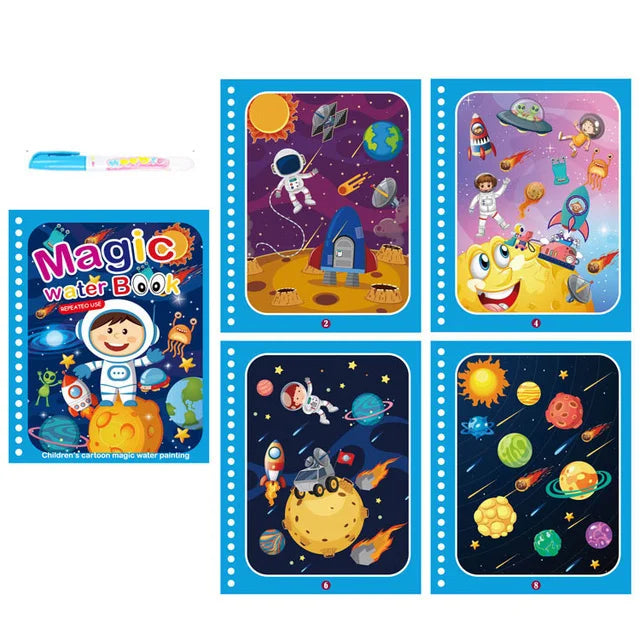 Reusable Water Coloring Book for Kids – Magic Drawing Pad
