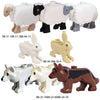 A set of marine animal building blocks featuring a shark, octopus, whale, and other sea creatures.