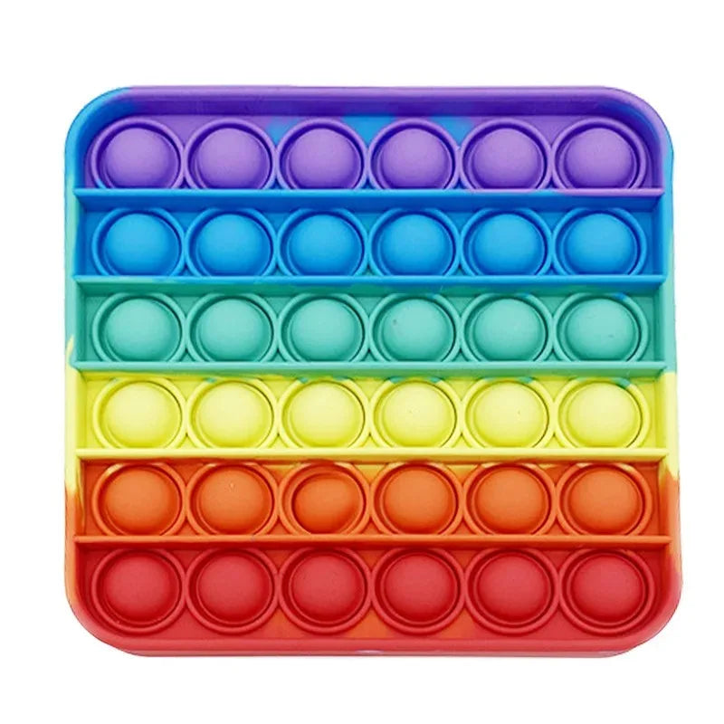 Rainbow Pop Fidget Toy – Large 20cm Squishy Sensory Stress Relief for Kids & Adults