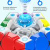 A close-up view of a GAN Megaminx V2 Maglev Magnetic Speed Cube with various colored magnetic pieces and adjustment mechanism