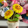 Handmade Crochet Sunflower in Pot