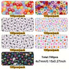 A collection of 700 acrylic alphabet and number beads packaged in packs for jewelry making