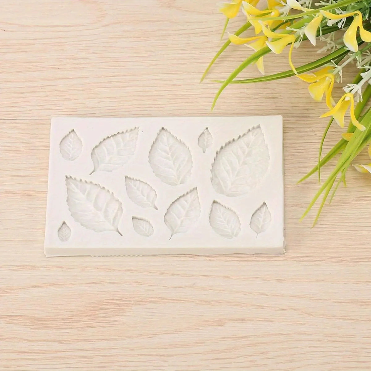 Rose Leaf Silicone Mold for Crafting and Candle Making