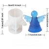 A silicone mold shaped like a cherub angel for making candles and soap