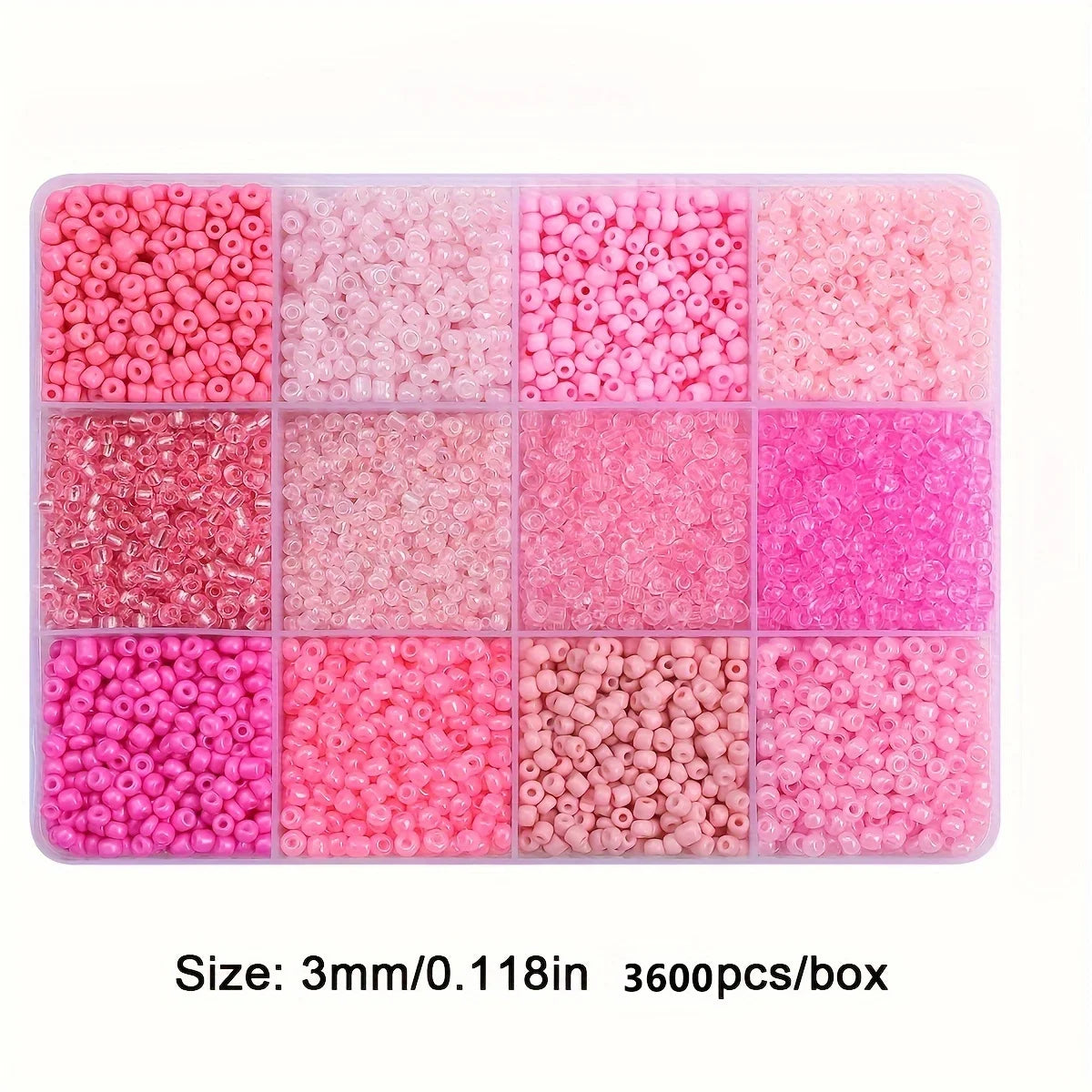 Glass Seed Beads Craft Kit with Organizer Box