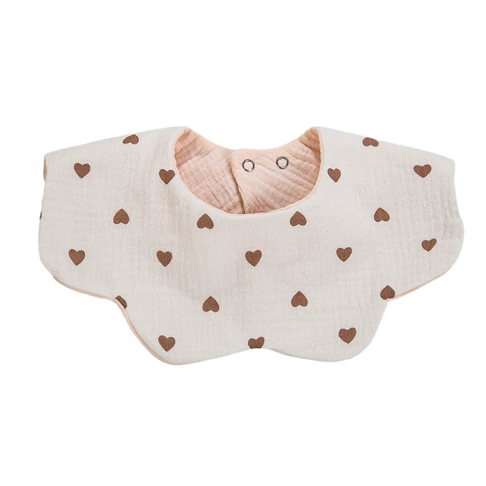 6-Layer Muslin Cotton Baby Bibs with Waterproof Backing