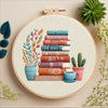 Floral Book Embroidery Kit – DIY Cross Stitch for Adults