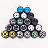 1/64 Scale Alloy Car Wheels with Rubber Tires - 10 Sets