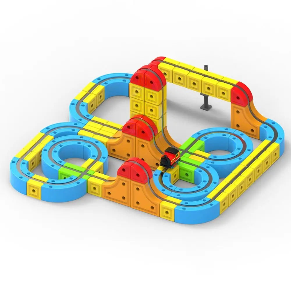 Magnetic Train Track Playset with Smooth Gliding Action