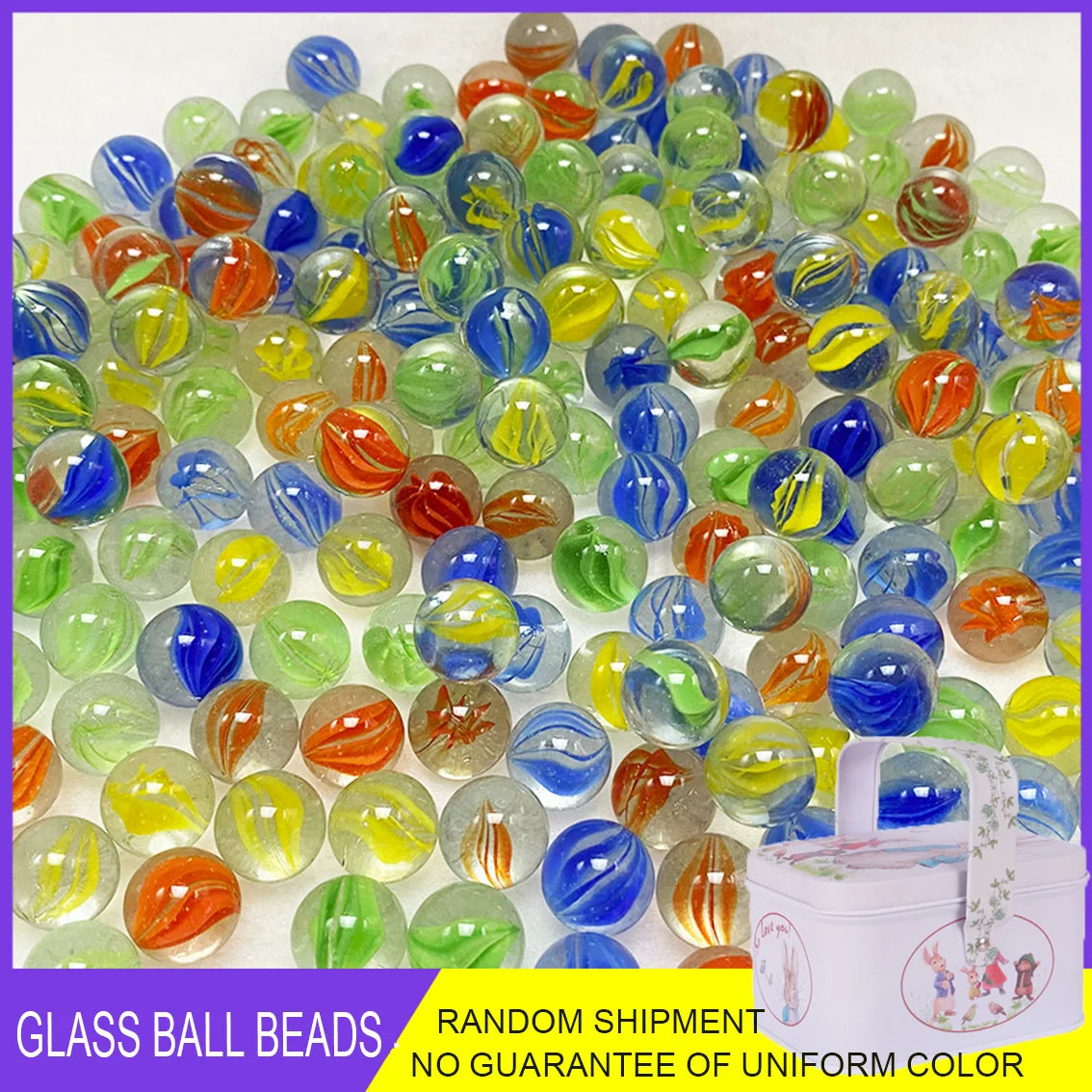 Colorful Glass Marbles for Play, Decor & Craft Projects
