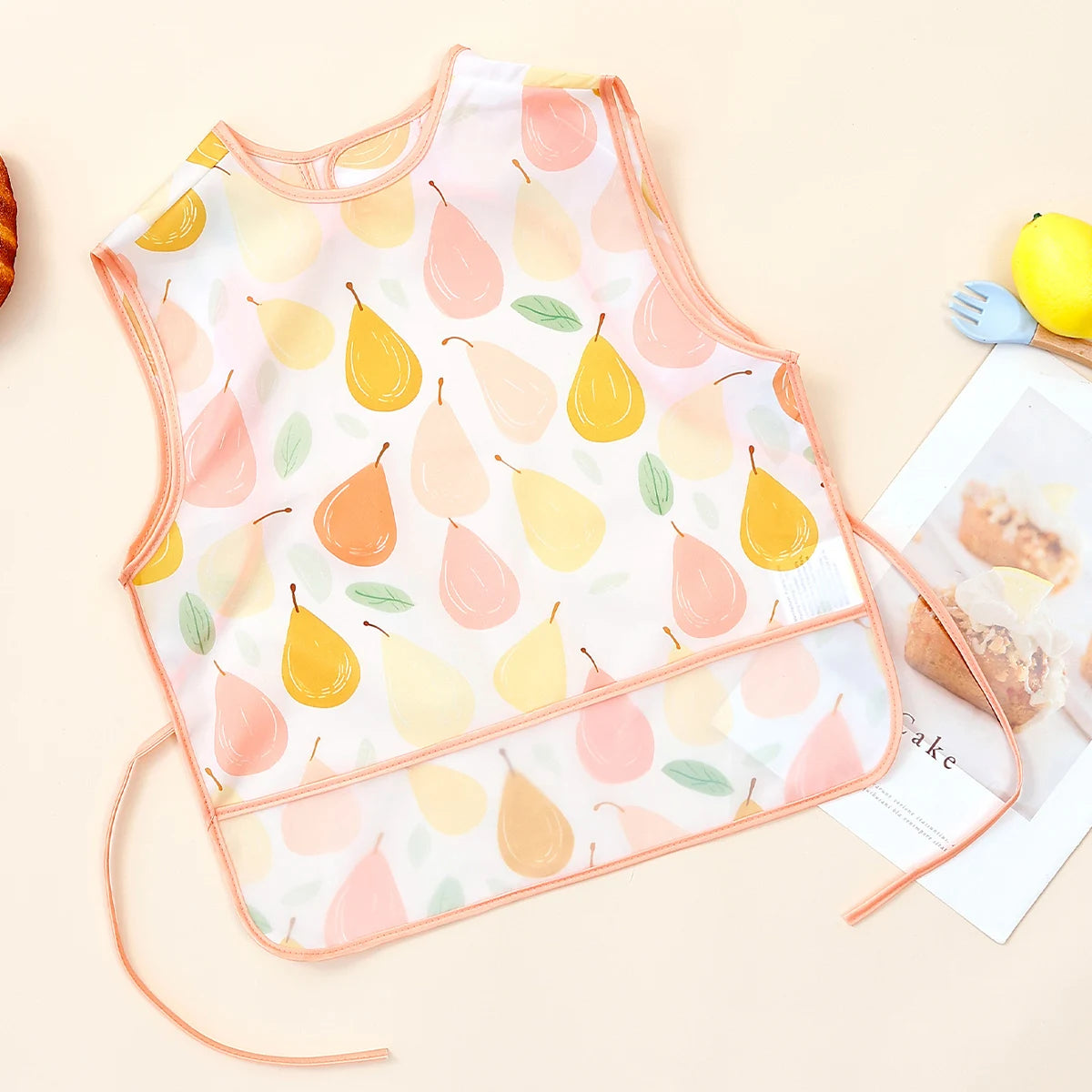 Waterproof Baby Full-Coverage Feeding Bib with Long Sleeves