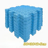 A stack of blue, textured play mats with a 30x30x2.5cm size.
