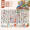 A collection of 12 various 3D landscape stickers and decorative elements for crafting or display.