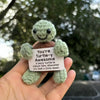 Handmade Crochet Emotional Support Cat Ornament
