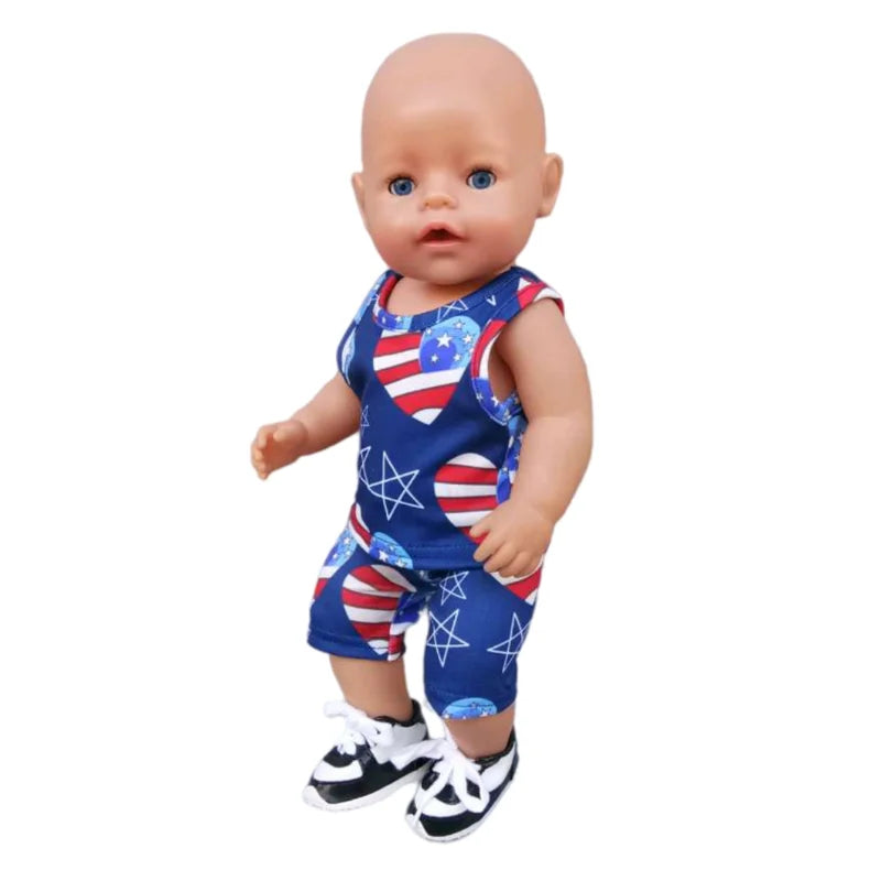 Doll Outfit Set with Hat for 17-43 cm Baby Dolls