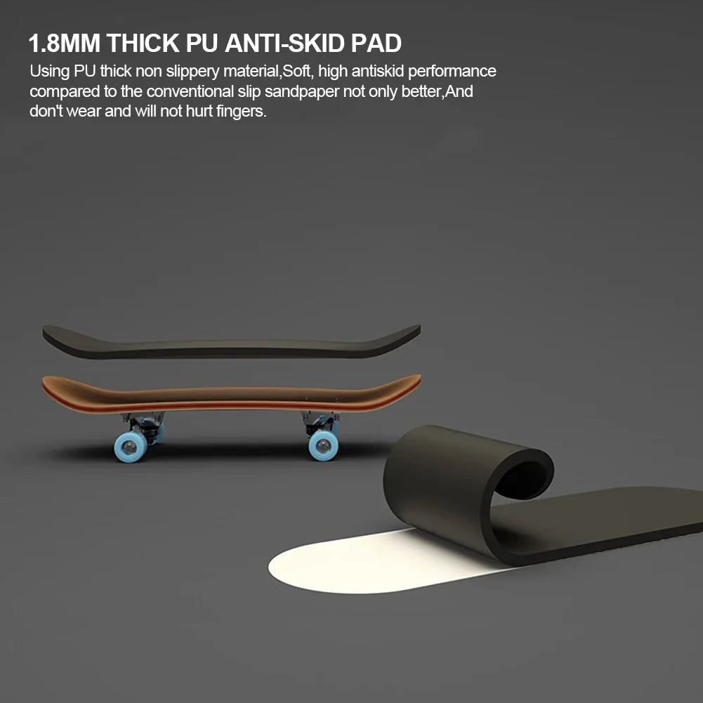Wooden Finger Skateboard with Professional Trucks