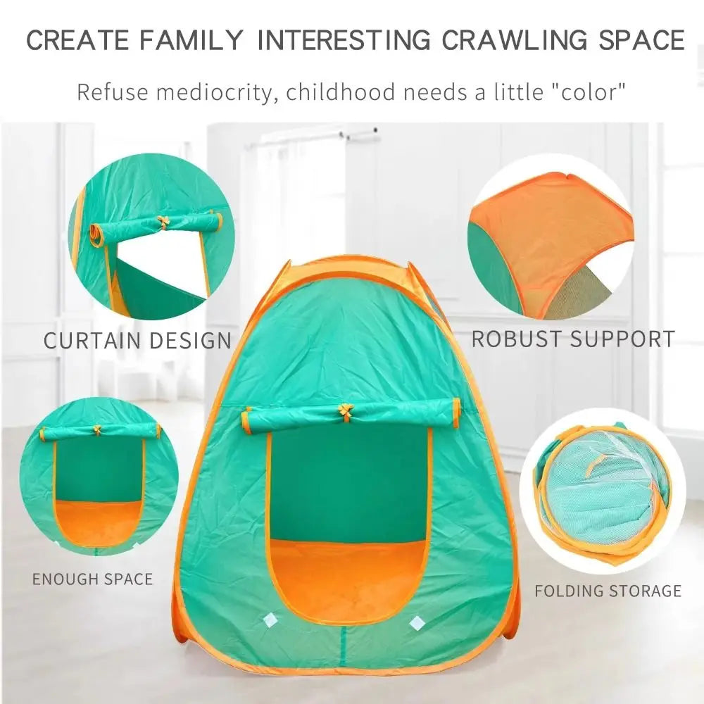 Foldable Kids Play Tent with Instant Setup - Indoor & Outdoor Adventure