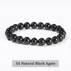 A bracelet made of 5A natural black agate beads.