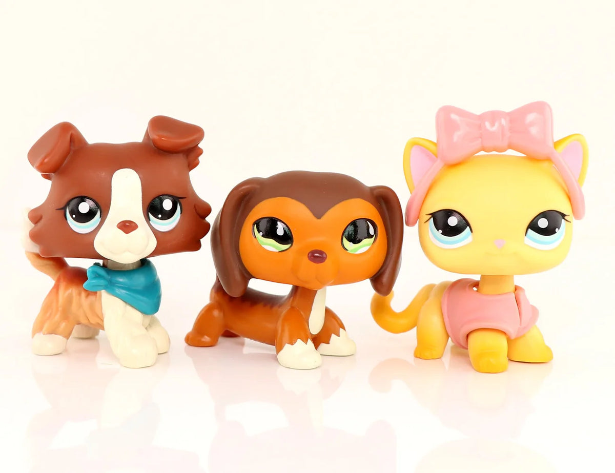 Realistic Mini Animal Figurine Set - Dogs, Cats & Fox