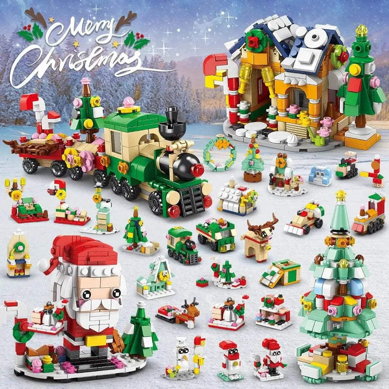 Christmas Advent Calendar Building Blocks Set