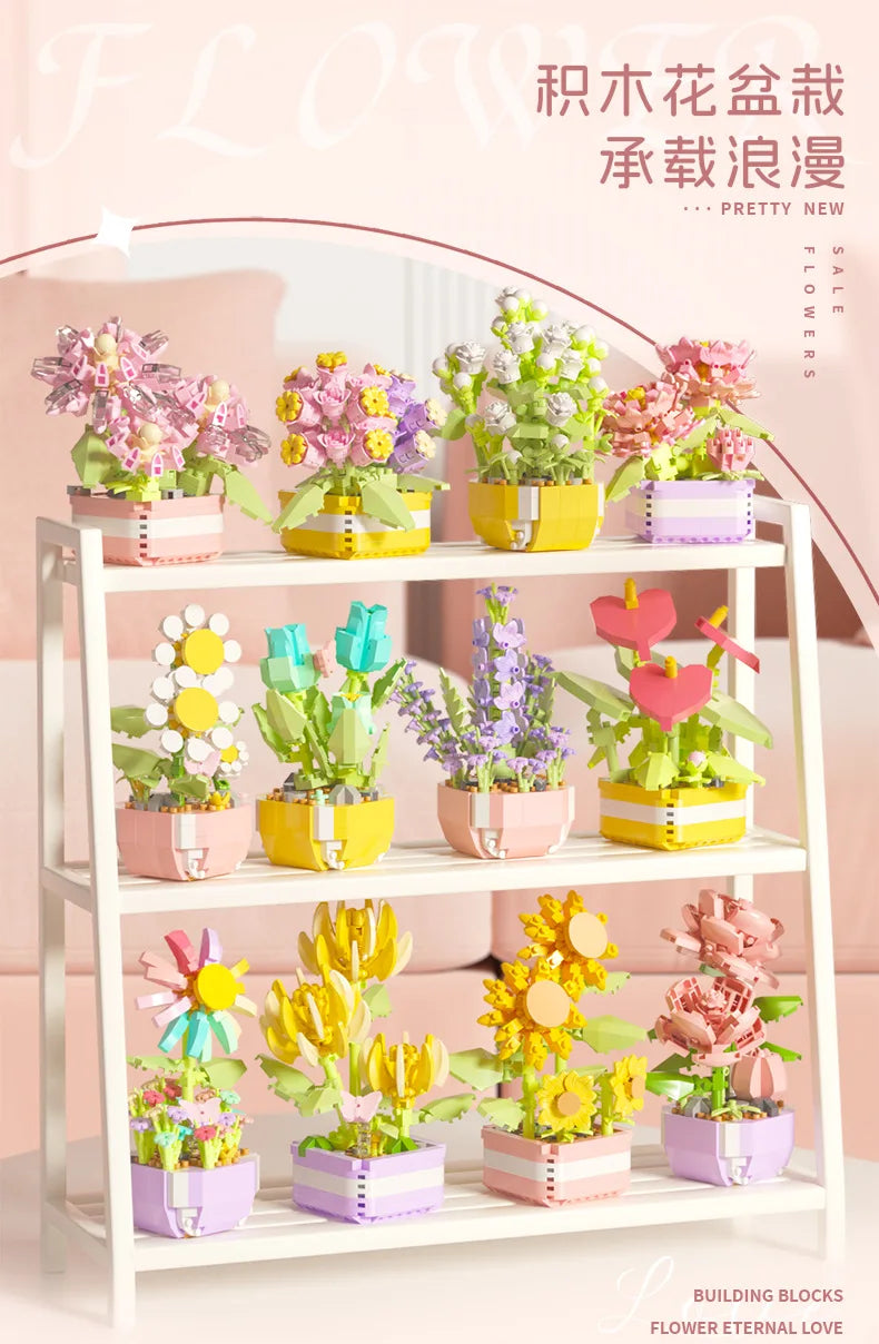 Everlasting Flower Bonsai Building Blocks Set