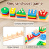 Geometric Shape Sorting Blocks Set for Toddlers