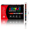 A set of acrylic marker brushes with flexible tips for various art mediums like rock, stone, and ceramic.