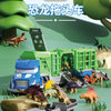 Dinosaur Transport Truck Playset with 12 Figures and 2 Mini Cars