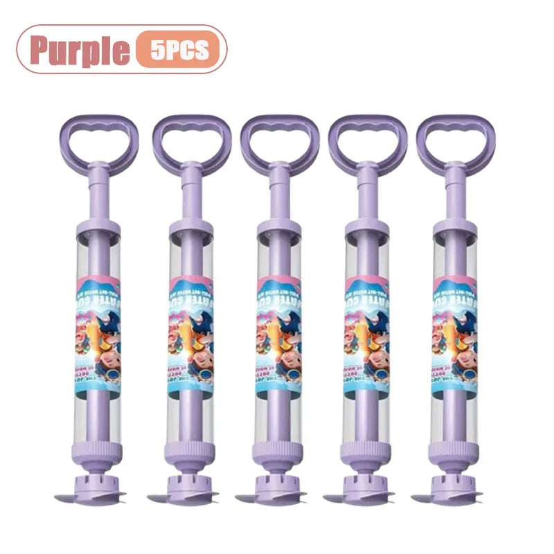 Purple 5 pieces of rotating firework water blaster toys for kids