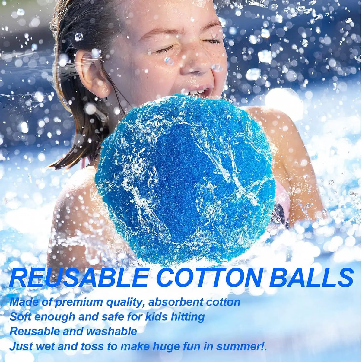 Reusable Water Balloons for Kids - Soft Splash Balls with Mesh Bag