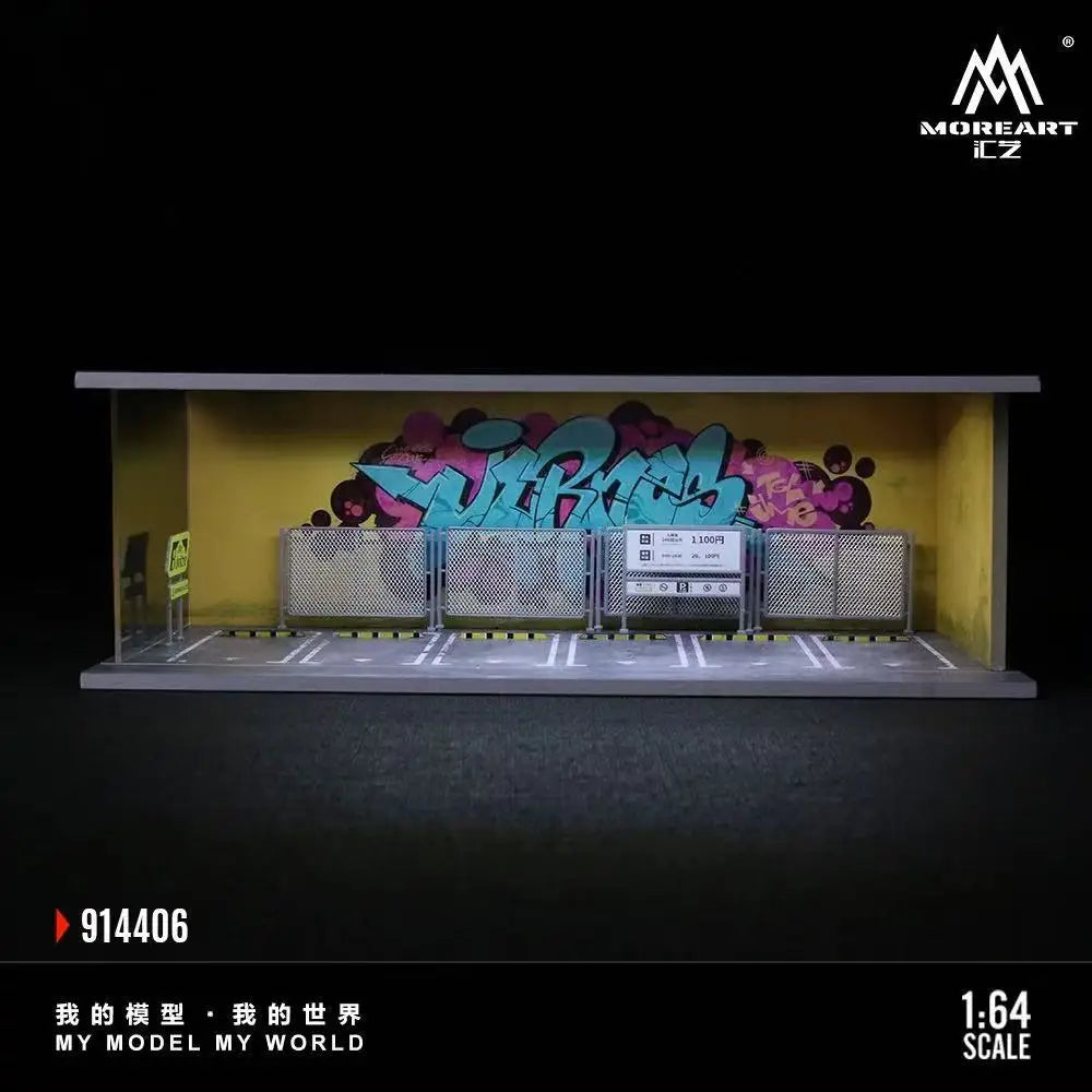 1:64 Scale Garage Diorama Model Kit with Working Lights