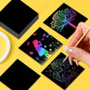 Rainbow Scratch Paper Art Set with Bamboo Stylus