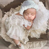 Newborn Chiffon Photography Outfit Set with Hat, Pillow & Mini Shoes